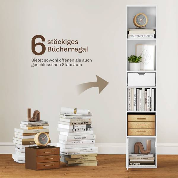 Bücherregal 836-631V90WT Weiß