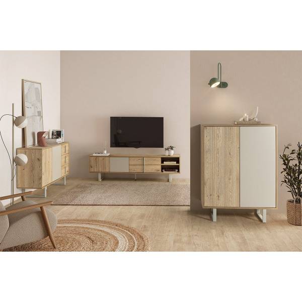 TV-Möbel MILLAY Braun - Holzwerkstoff - 40 x 52 x 180 cm