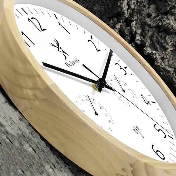 Funk-Wanduhr MEERSBURG Beige - Weiß