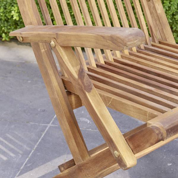 Klappbarer Gartensessel BALI Braun - Massivholz - 54 x 89 x 60 cm