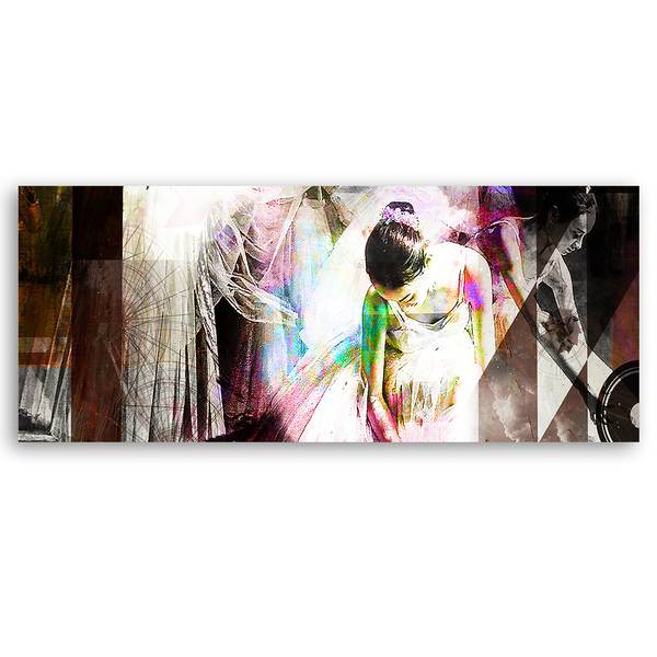 Wandbild tanzende ballerina 150 x 50 cm