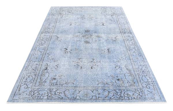 Tapis Ultra Vintage CCLXXX Bleu - Laine - 160 x 1 x 272 cm