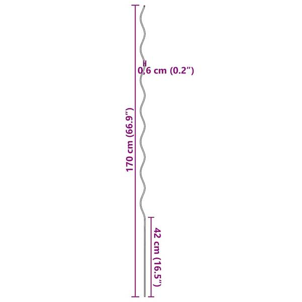 Spiral-Pflanzenstützen 294171 170 x 170 cm