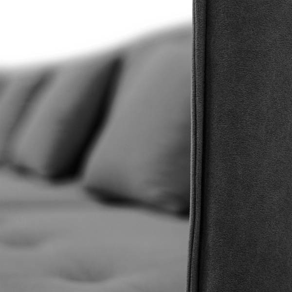 Ecksofa APOLLO L mit Schlaffunktion Grau - Polyester - 246 x 93 x 188 cm