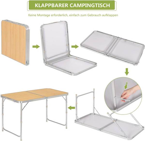 Campingtisch Adrian Eiche Hell Dekor