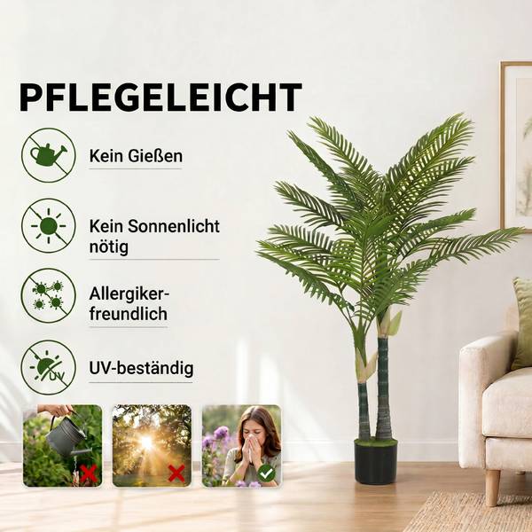 Kunstpflanze 83C-229V01GN Grün - Kunststoff - 126 x 150 x 126 cm