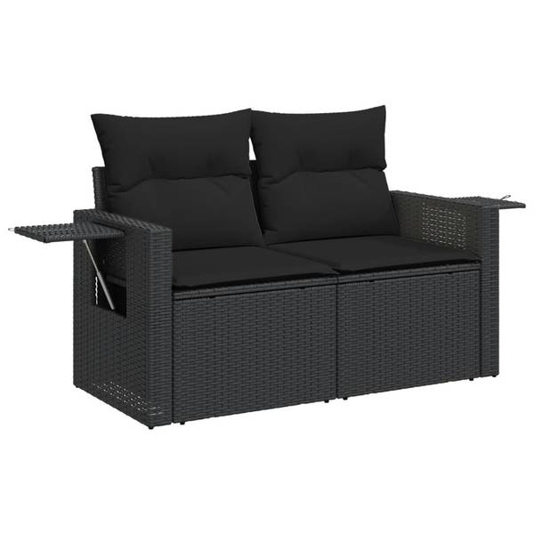 Salon de jardin 3034385-2 lot de 7 Noir