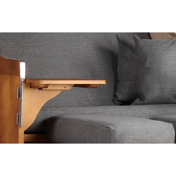 Strandkorb Schleswig 2-Sitzer Grau - Webstoff - 120 x 160 x 80 cm