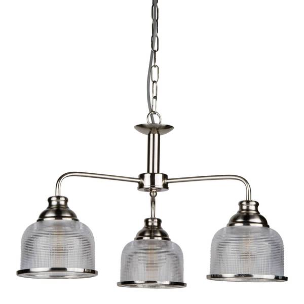 Bistro Pendentif Argenté - Verre - 56 x 88 x 56 cm