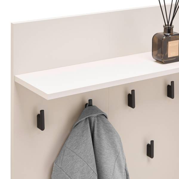 Garderobenpaneel ARRAN Beige - Holzwerkstoff - 63 x 115 x 20 cm