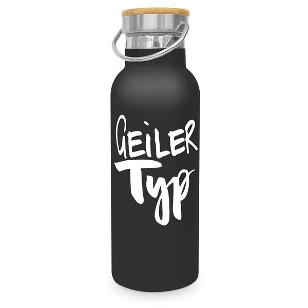Isolierflasche GEILER TYP Schwarz - Weiß - Metall - 1 x 1 x 1 cm