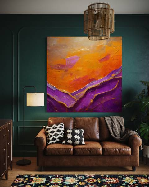 Canvas schilderij Abstract 40 x 40 cm