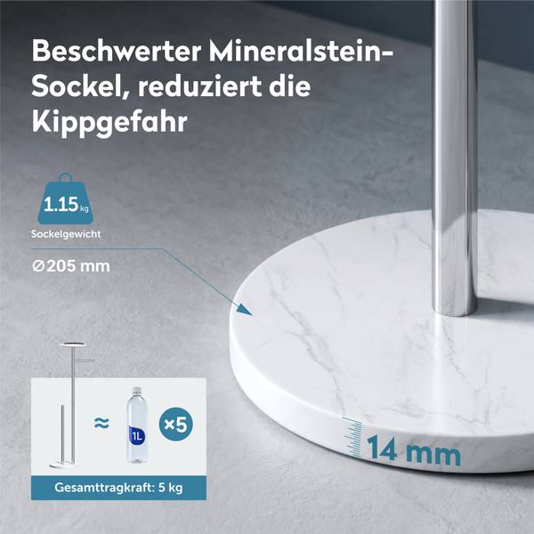 Toilettenpapierhalter Lino-06 Silber