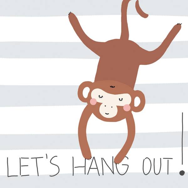 Leinwandbild Hang Out 2 30 x 30 cm