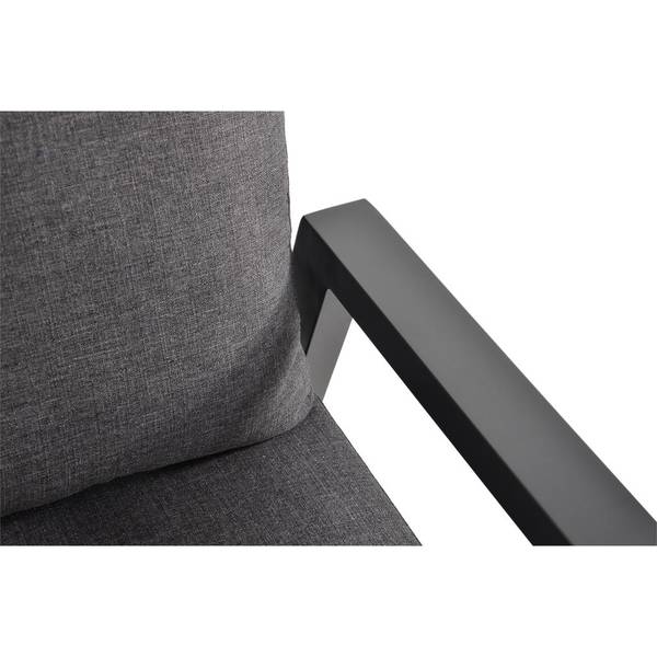 Zweisitzer-Sofa OHIO Grau - Metall - 81 x 63 x 192 cm