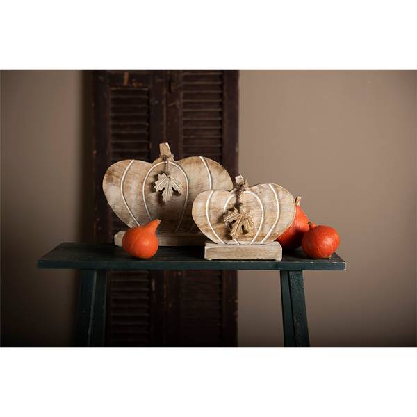 Decoratie Pompoen Deco&Colten bruin - plaatmateriaal op houtbasis - 29 x 6 x 22 cm