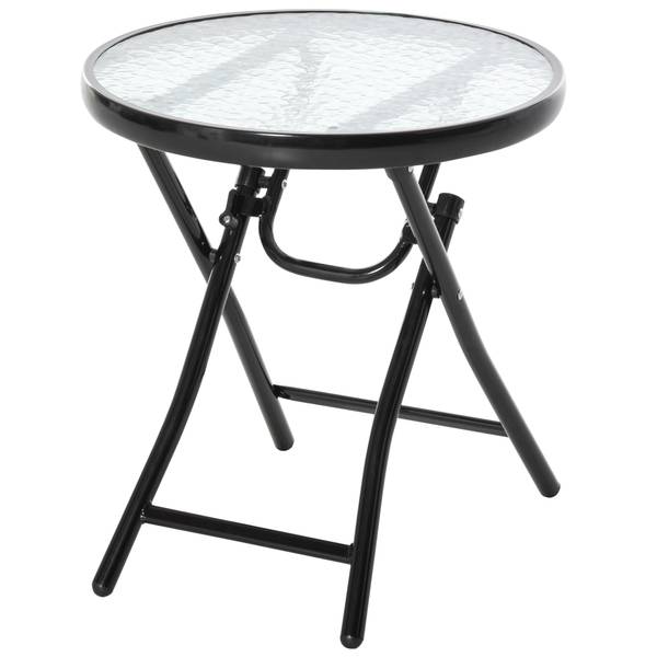 Tuintafel 84B-590 bruin - veiligheidsglas - 45 x 50 x 45 cm