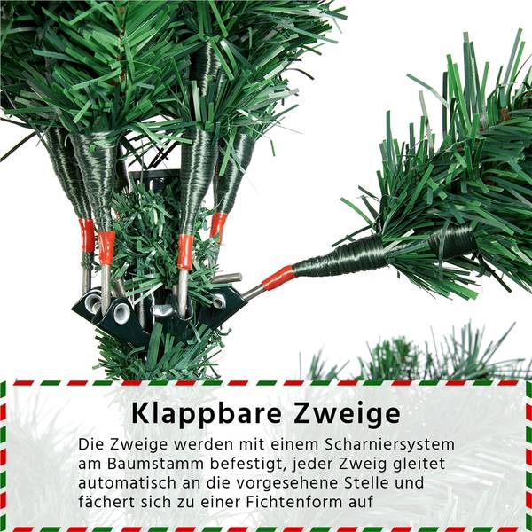 Künstlicher Weihnachtsbaum ARB08 Grün - Kunststoff - 128 x 219 x 128 cm