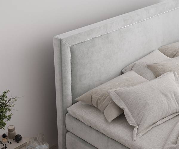 Boxspringbett Lavenda Hellgrau - Liegefläche Breite: 160 cm