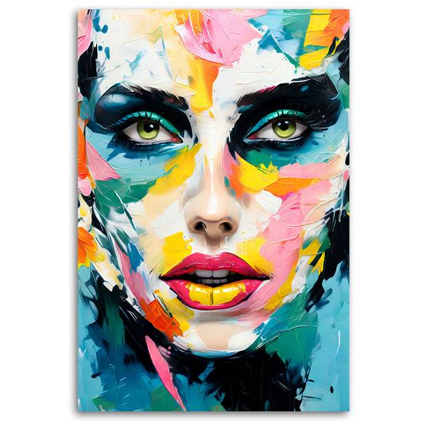Tableau déco visage de femme 60 x 90 cm