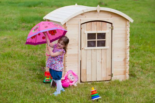 Kinderspielhaus M505 Beige - Fichte - 130 x 112 x 106 cm