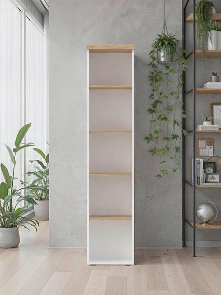 Regal EASY OFFICE Braun - Weiß - Holzwerkstoff - 41 x 193 x 34 cm