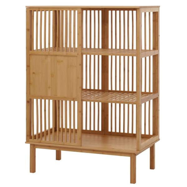 Standregal N81 Braun - Bambus - Holzwerkstoff - 80 x 115 x 45 cm