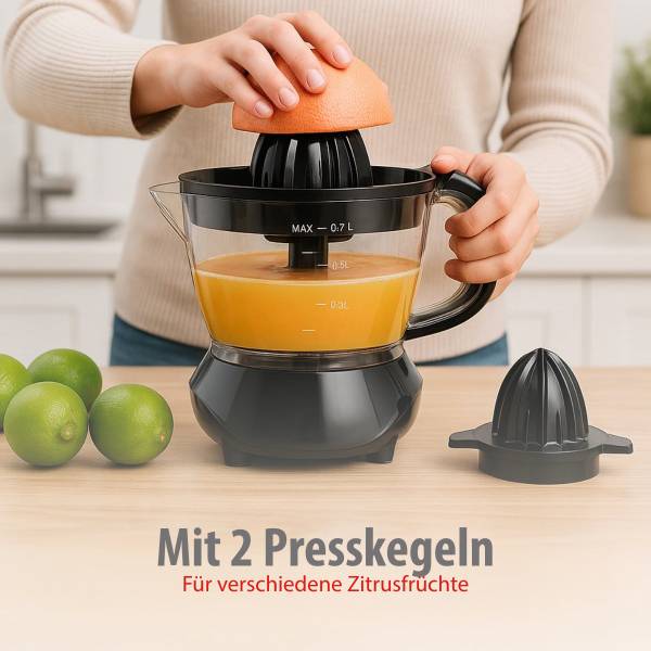 Elektrische Zitruspresse MEALEL165009 Schwarz - Kunststoff - 16 x 21 x 16 cm