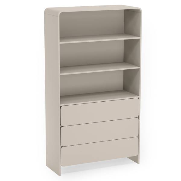 Staande kast LUMMO grijs - melamine - 100 x 200 x 39 cm