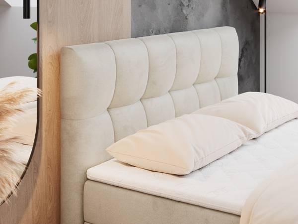 Boxspringbett RICO Beige - Breite: 180 cm - H3