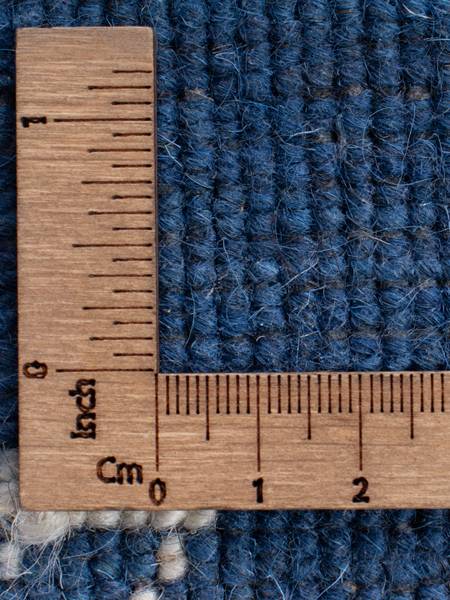 Kurzflorteppich Naturals Blau - Naturfaser - 60 x 2 x 90 cm