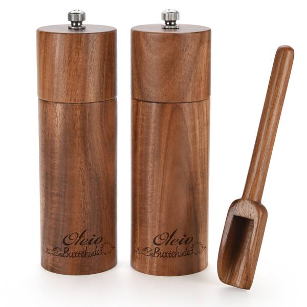 Gewürzmühlen-Set Buxtehude 3-tlg. Braun - Holzwerkstoff - 5 x 15 x 15 cm