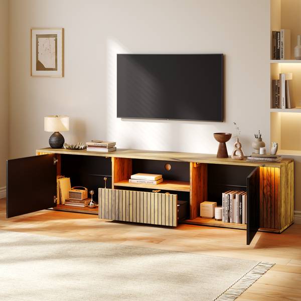 TV-Schrank Astraios Ⅹ Schwarz - Holz