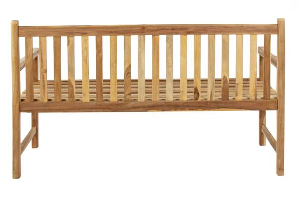 Gartenbank CARACAS Beige - Teakholz - 150 x 91 x 50 cm