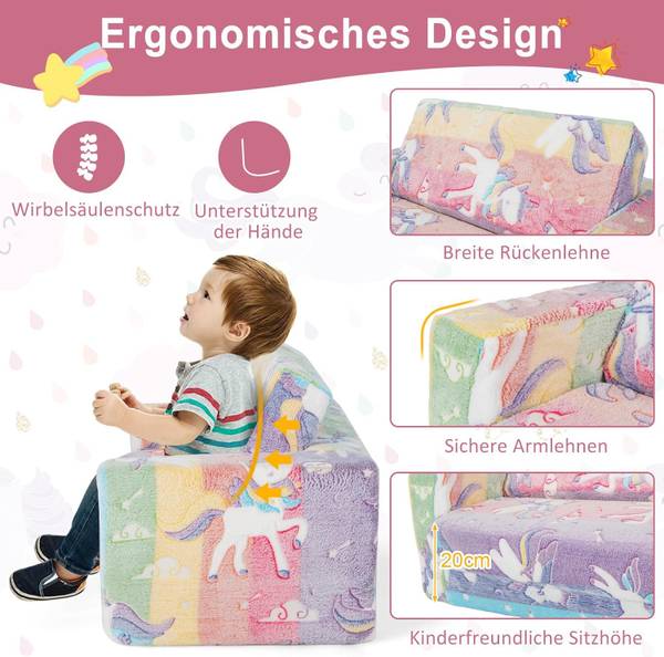 Kindersofa HY10150CL Textil - 80 x 42 x 51 cm