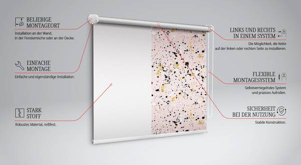 Rolgordijn SPLASH 60 x 140 cm