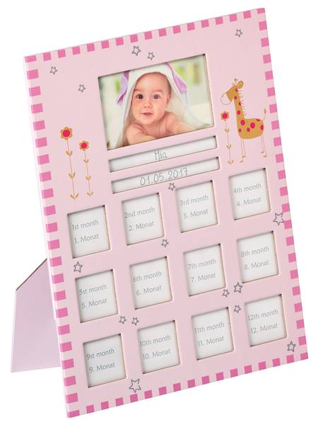 Baby Animal Babyrahmen Pink - Papier - 22 x 28 x 1 cm