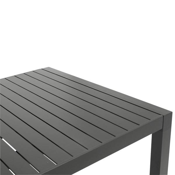 Garnitur LAGOS XL 9-teilig Schwarz - Grau - Aluminium - 195 x 76 x 255 cm