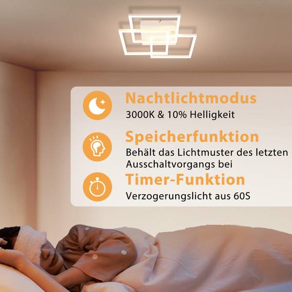 LED Deckenleuchte Maloney Weiß - Metall - 40 x 9 x 40 cm