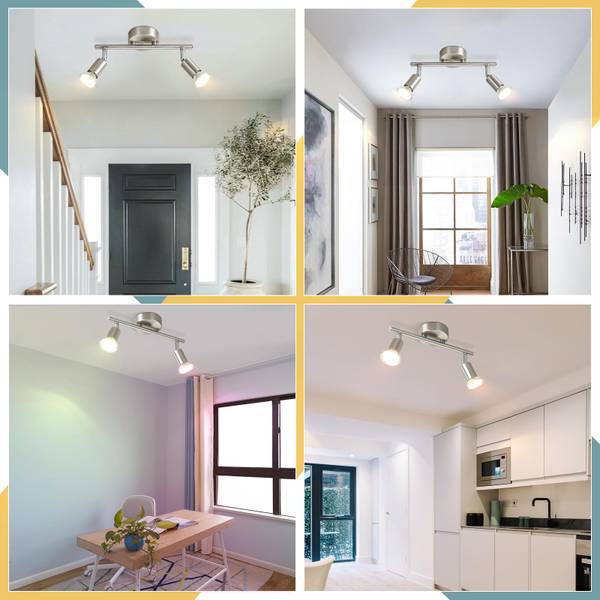 Deckenstrahler CKLSG Silber - 8 x 13 x 25 cm