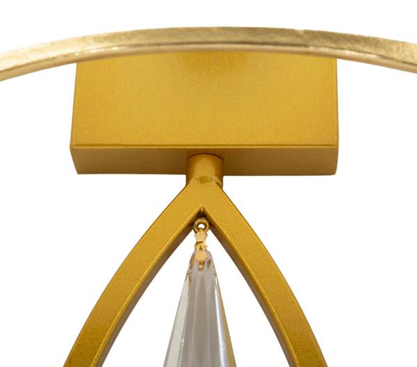 Wandleuchte Vienna Gold - Metall - 16 x 50 x 15 cm