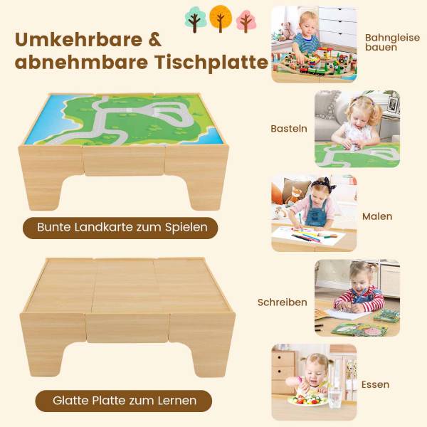 Bausteine 64705239 85er Set Beige - Massivholz - 1 x 1 x 1 cm