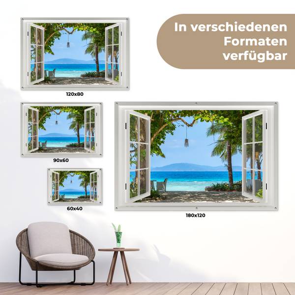 GARTENPOSTER Palmenstrand 90 x 60 cm