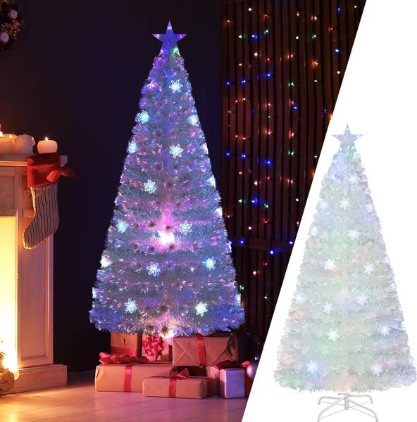 Tannenbaum CM24598DE Weiß - Kunststoff - 80 x 180 x 80 cm