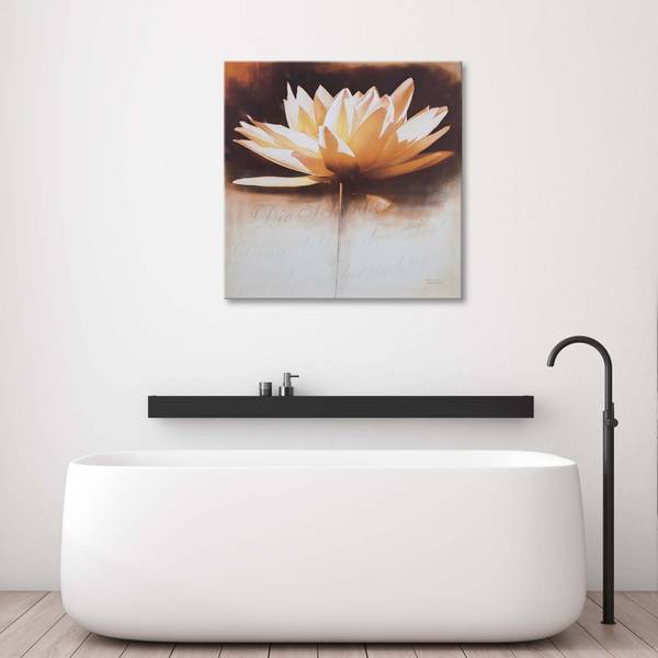 Wandbild wasserlilie 50 x 50 cm
