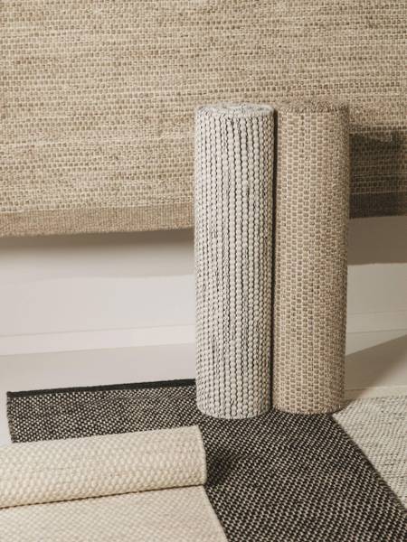 Tapis de laine Rocco Taupe - 80 x 250 cm