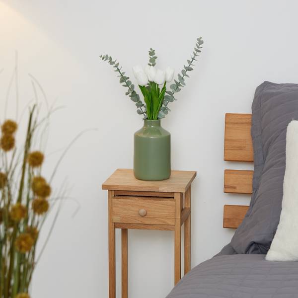 Künstliche Tulpen im 24er Set Grün - Weiß