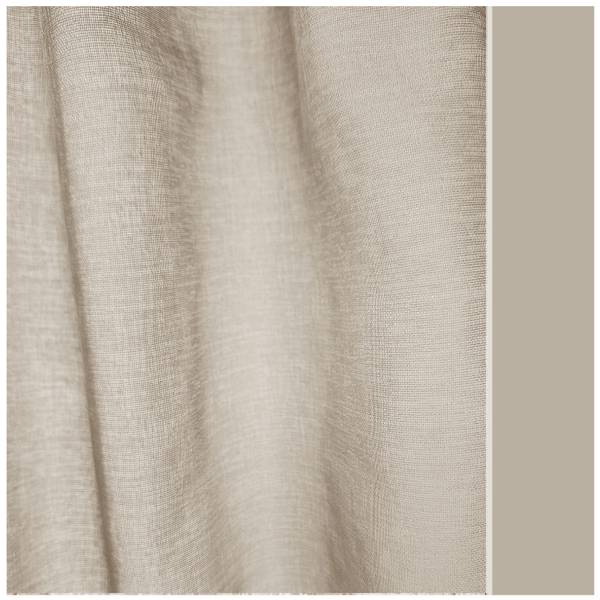 Gardinen Transparant mit Ösen Beige - Polyester - 140 x 270 x 1 cm