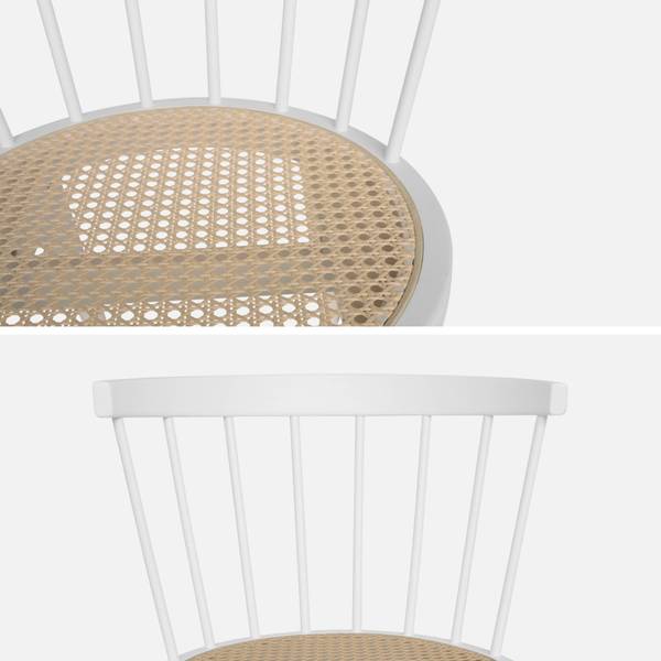 Stuhl Nora 4er Set Weiß - Holz teilmassiv - 53 x 76 x 53 cm