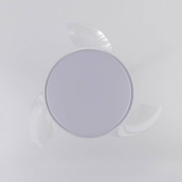 Deckenventilator Sjoerd Weiß - Metall - Kunststoff - 106 x 39 x 106 cm